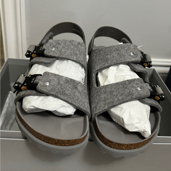 Dior Birkenstock Milano Grey Gray Sandals Shoes NWT and Box Size 43 - Picture 5 of 12